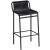 Dax Faux Leather Counter Stool with Matte Black Metal Frame