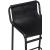 Dax Faux Leather Counter Stool with Matte Black Metal Frame