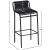 Dax Faux Leather Counter Stool with Matte Black Metal Frame