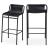 Dax Faux Leather Counter Stool with Matte Black Metal Frame
