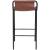 Dax Faux Leather Counter Stool with Matte Black Metal Frame