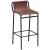Dax Faux Leather Counter Stool with Matte Black Metal Frame