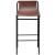 Dax Faux Leather Counter Stool with Matte Black Metal Frame