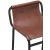 Dax Faux Leather Counter Stool with Matte Black Metal Frame