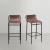 Dax Faux Leather Counter Stool with Matte Black Metal Frame