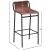 Dax Faux Leather Counter Stool with Matte Black Metal Frame