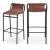Dax Faux Leather Counter Stool with Matte Black Metal Frame