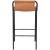 Dax Faux Leather Counter Stool with Matte Black Metal Frame