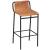 Dax Faux Leather Counter Stool with Matte Black Metal Frame