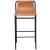 Dax Faux Leather Counter Stool with Matte Black Metal Frame