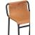 Dax Faux Leather Counter Stool with Matte Black Metal Frame