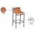 Dax Faux Leather Counter Stool with Matte Black Metal Frame
