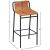 Dax Faux Leather Counter Stool with Matte Black Metal Frame