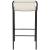 Dax Faux Leather Counter Stool with Matte Black Metal Frame