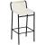 Dax Faux Leather Counter Stool with Matte Black Metal Frame
