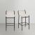Dax Faux Leather Counter Stool with Matte Black Metal Frame