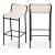 Dax Faux Leather Counter Stool with Matte Black Metal Frame