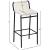 Dax Faux Leather Counter Stool with Matte Black Metal Frame