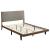 Mays Fabric/Wood Platform Bed, Queen Size