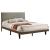 Mays Fabric/Wood Platform Bed, Queen Size