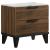 Mays Faux Marble/Wood Nightstand w/2 Drawers