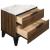 Mays Faux Marble/Wood Nightstand w/2 Drawers