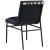 Burke Boucle Fabric Dining Chair with Matte Black Metal Frame