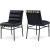 Burke Faux Leather Dining Chair with Matte Black Metal Frame