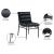 Burke Faux Leather Dining Chair with Matte Black Metal Frame