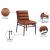 Burke Faux Leather Dining Chair with Matte Black Metal Frame