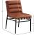 Burke Boucle Fabric Dining Chair with Matte Black Metal Frame