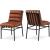 Burke Boucle Fabric Dining Chair with Matte Black Metal Frame