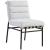 Burke Boucle Fabric Dining Chair with Matte Black Metal Frame