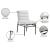 Burke Boucle Fabric Dining Chair with Matte Black Metal Frame