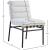 Burke Boucle Fabric Dining Chair with Matte Black Metal Frame