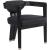 Carlyle Faux Leather Dining Chair with Solid Wood Brushed Black Frame
