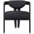 Carlyle Faux Leather Dining Chair with Solid Wood Brushed Black Frame