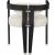 Carlyle Faux Leather Dining Chair with Solid Wood Brushed Black Frame