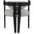 Carlyle Faux Leather Dining Chair with Solid Wood Brushed Black Frame