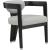 Carlyle Faux Leather Dining Chair with Solid Wood Brushed Black Frame