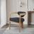 Carlyle Faux Leather Dining Chair with Solid Wood Natural Frame