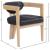 Carlyle Faux Leather Dining Chair with Solid Wood Natural Frame