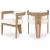 Carlyle Faux Leather Dining Chair with Solid Wood Natural Frame