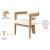 Carlyle Faux Leather Dining Chair with Solid Wood Natural Frame