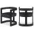 Manchester Faux Leather Dining Chair with Solid Wood Black Frame
