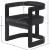 Manchester Faux Leather Dining Chair with Solid Wood Black Frame