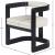 Manchester Faux Leather Dining Chair with Solid Wood Black Frame