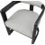 Manchester Faux Leather Dining Chair with Solid Wood Black Frame