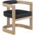 Manchester Faux Leather Dining Chair with Solid Wood Natural Frame
