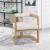Manchester Faux Leather Dining Chair with Solid Wood Natural Frame